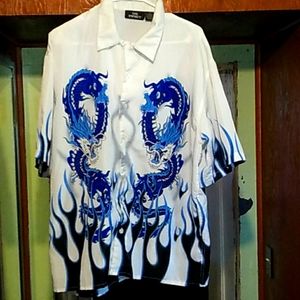 Mens button up t shirt